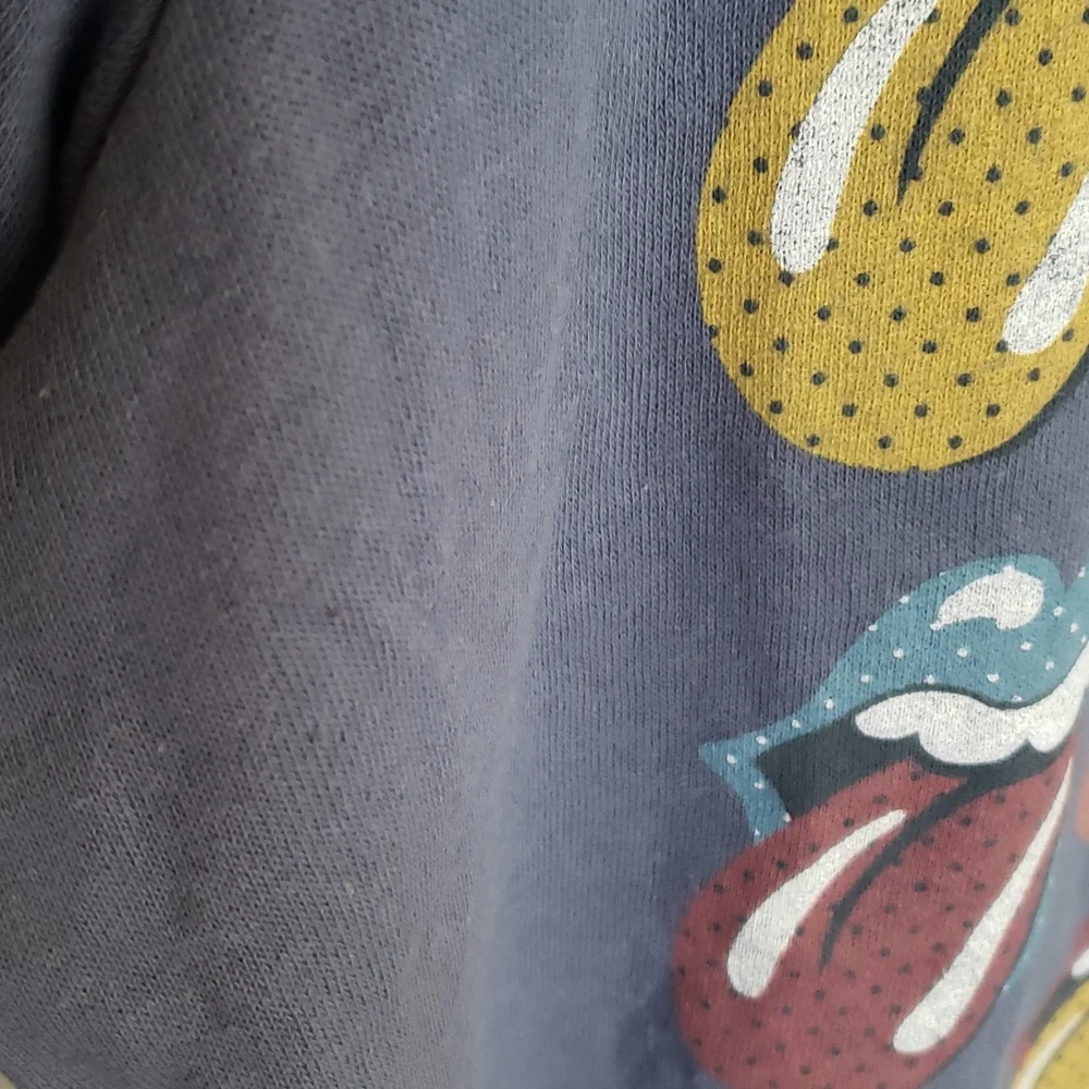 The Rolling Stones Crew Neck Sweatshirt Blue Size Medium NWOT NEW - Picture 3 of 5